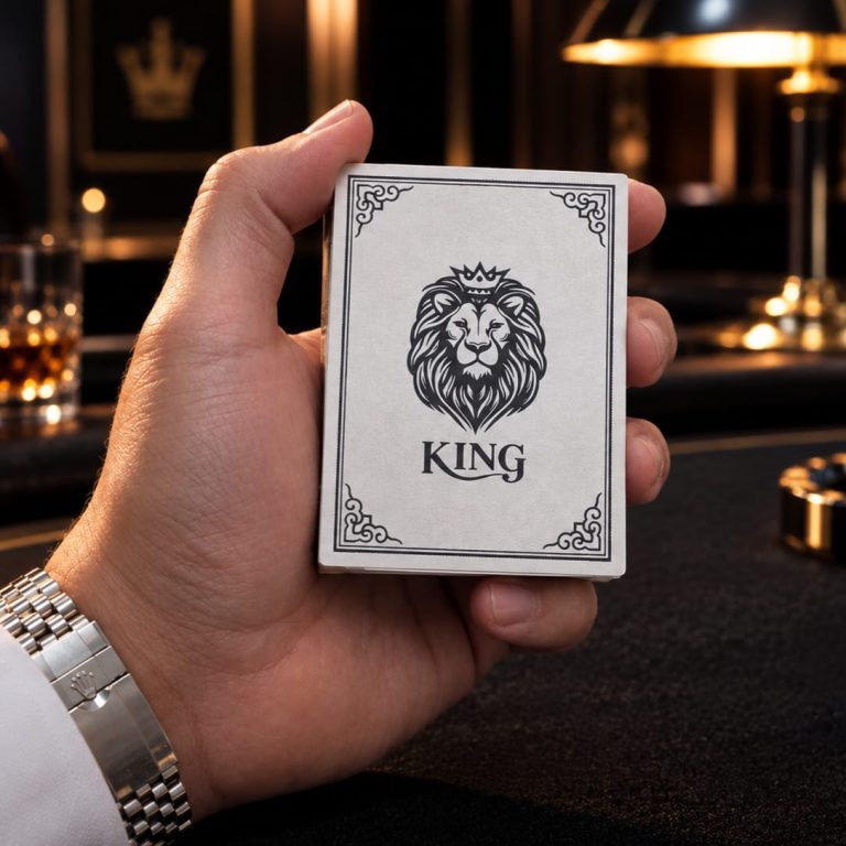 חפיסת קלפי KING ביד, בטרקלין פוקר יוקרתי